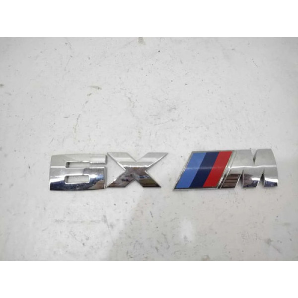 Emblema Letra M Sport Bmw X6 M Sport 2012 Prata