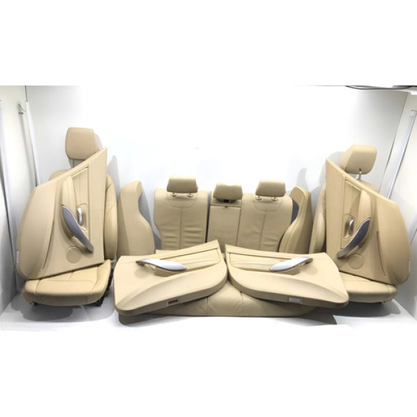 Jogo Bancos Forro Porta Bmw 328 2013 2014 2015 Branco