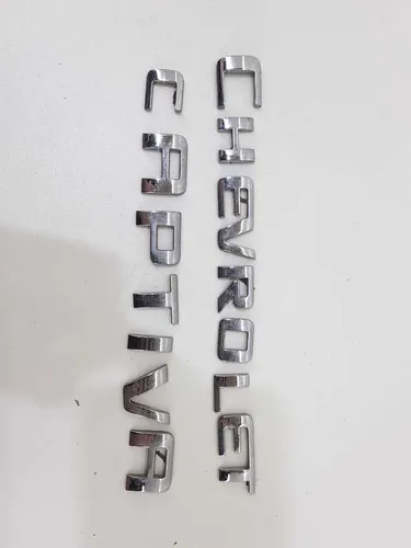Emblema Letreiro Chevrolet Captiva 2010 Prata